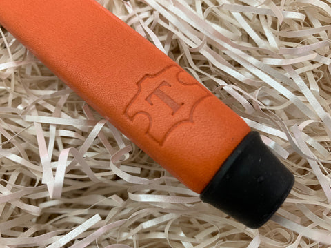 Yamada Putter Grip Leather Jumbo in Orange - torque golf