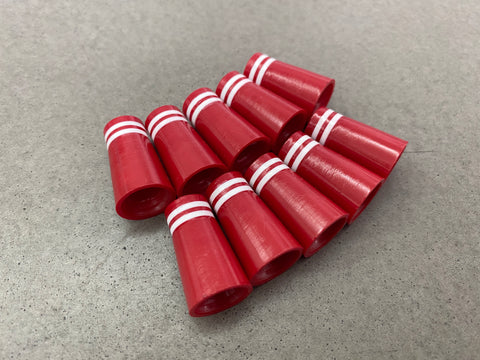 Miura Golf Baby Blade Ferrules Set of 10 Red with White Stripes
