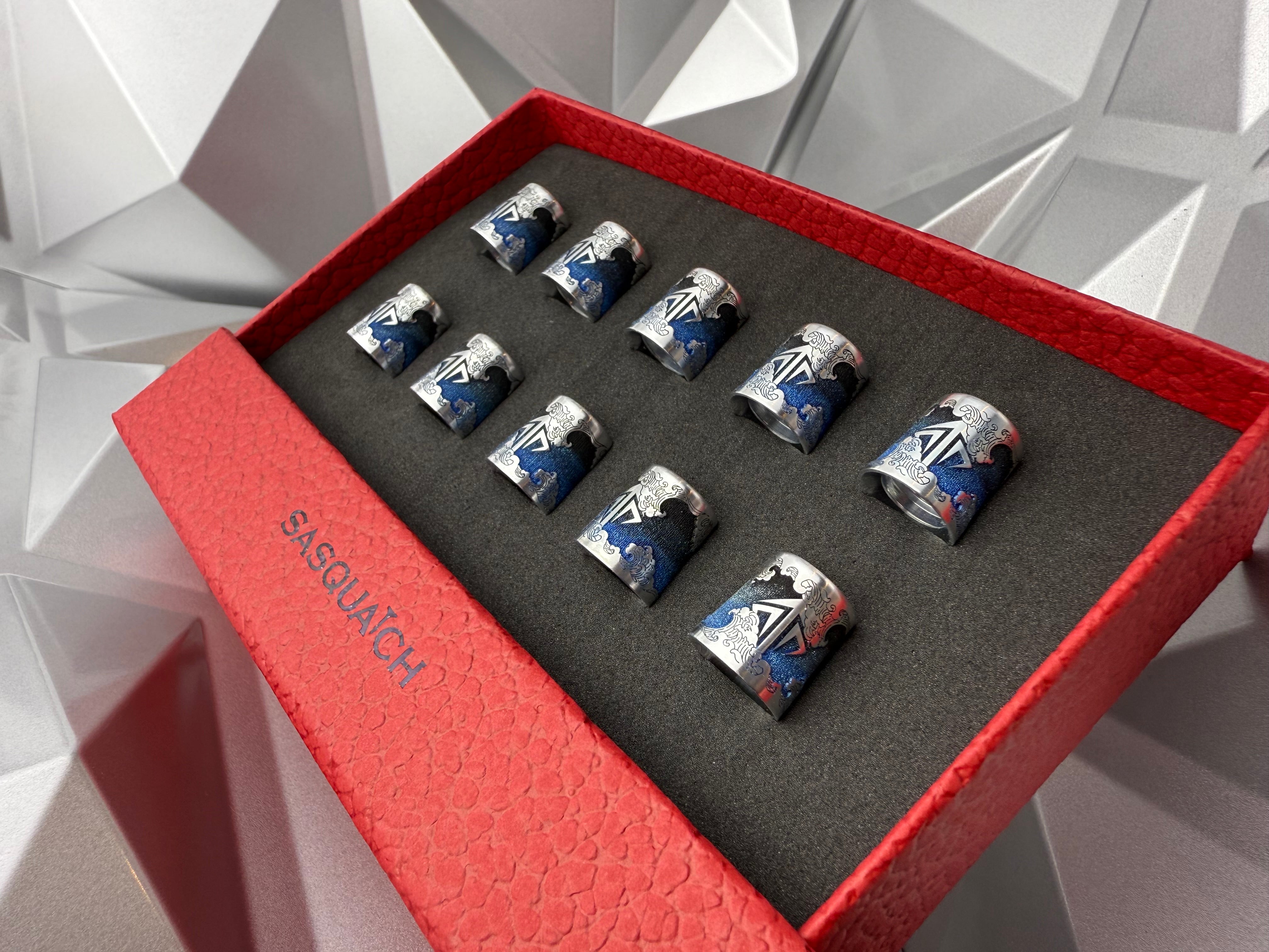 SEVEN Golf Japanese Waves Aluminum Ferrules Navy Blue