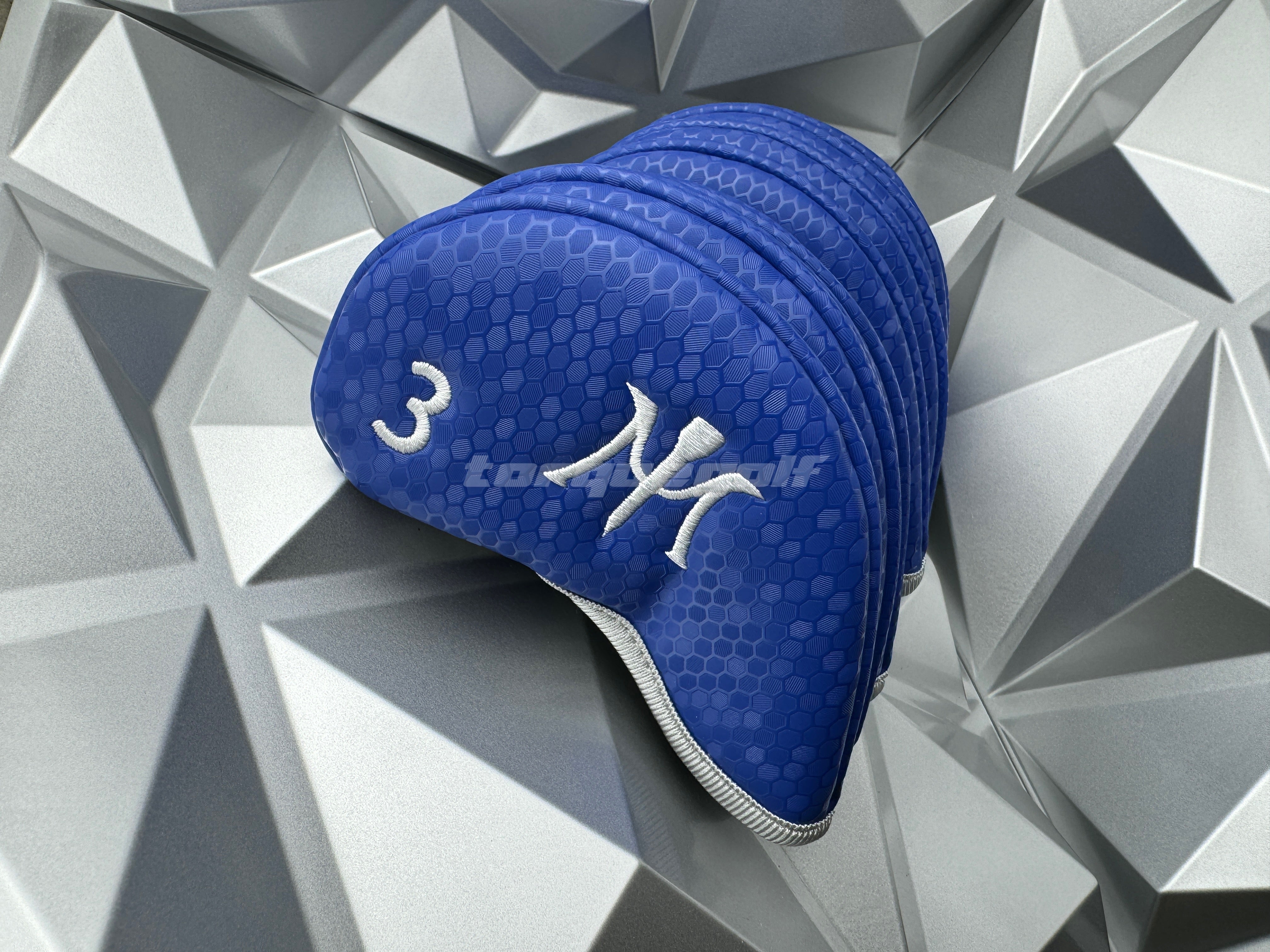 Miura Golf Headcover Iron Honeycomb Limited Edition Magnetic Electric Blue