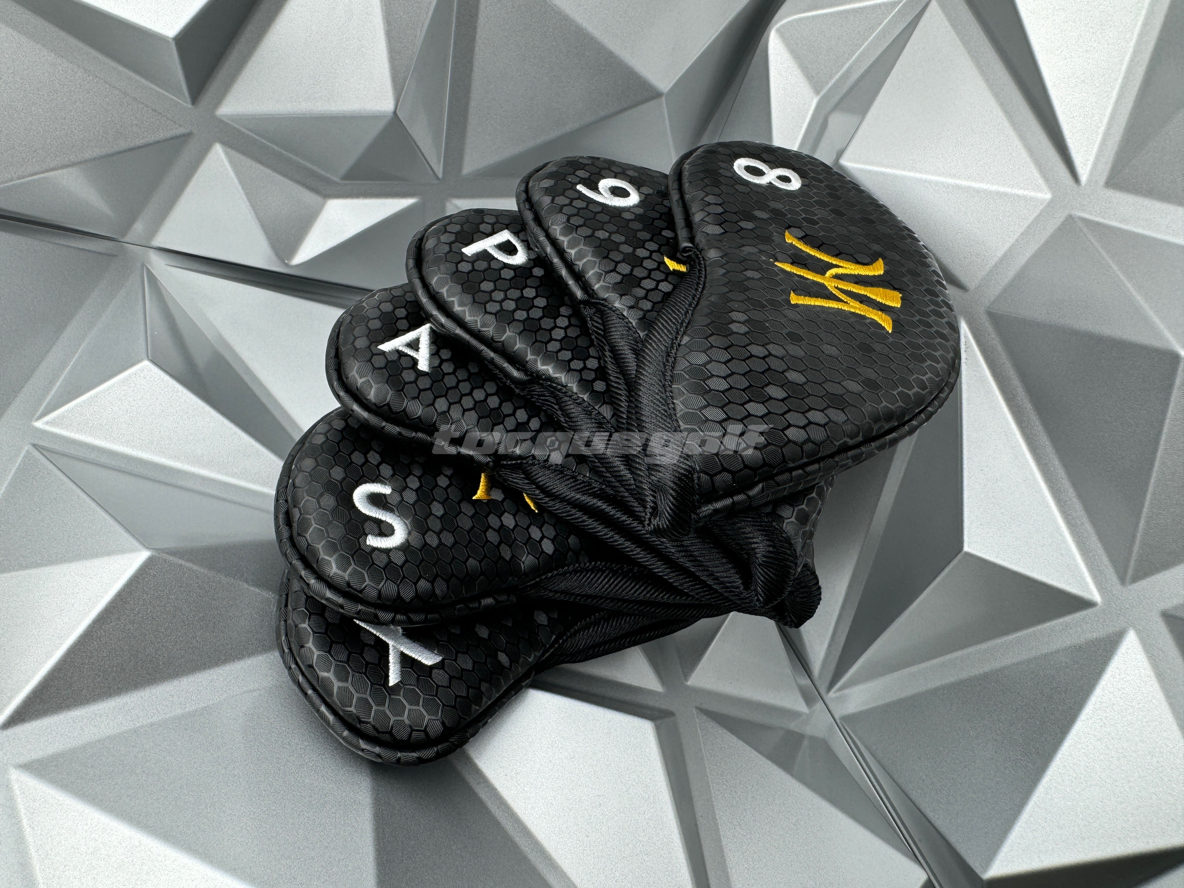 Miura Golf Headcover Iron Honeycomb Magnetic Black