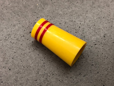 Flat-Top 12 Ferrules Yellow with Double Red Stripes - torque golf