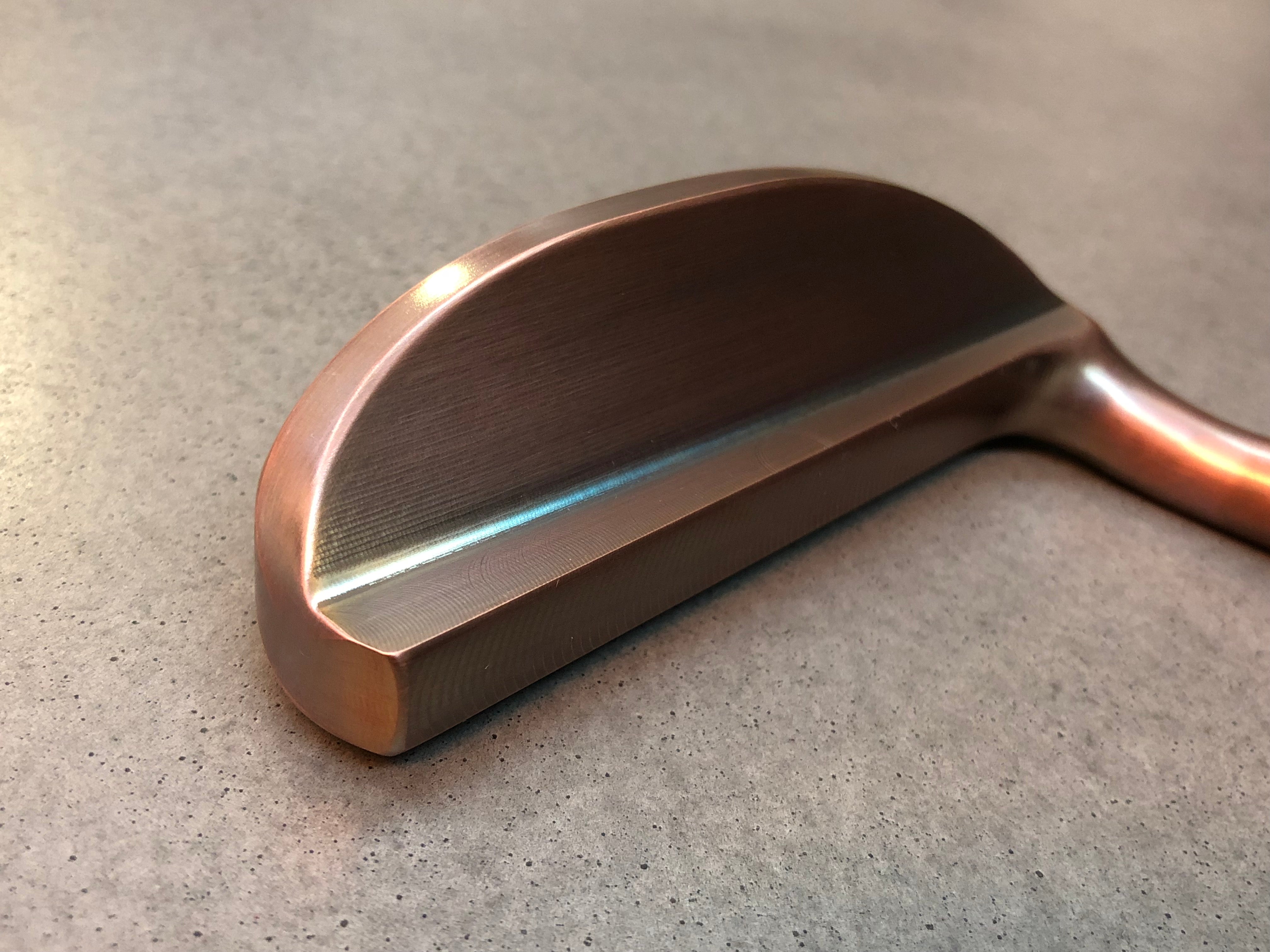 Yamada Golf Razor Burnt Copper Handmade Putter Head Only