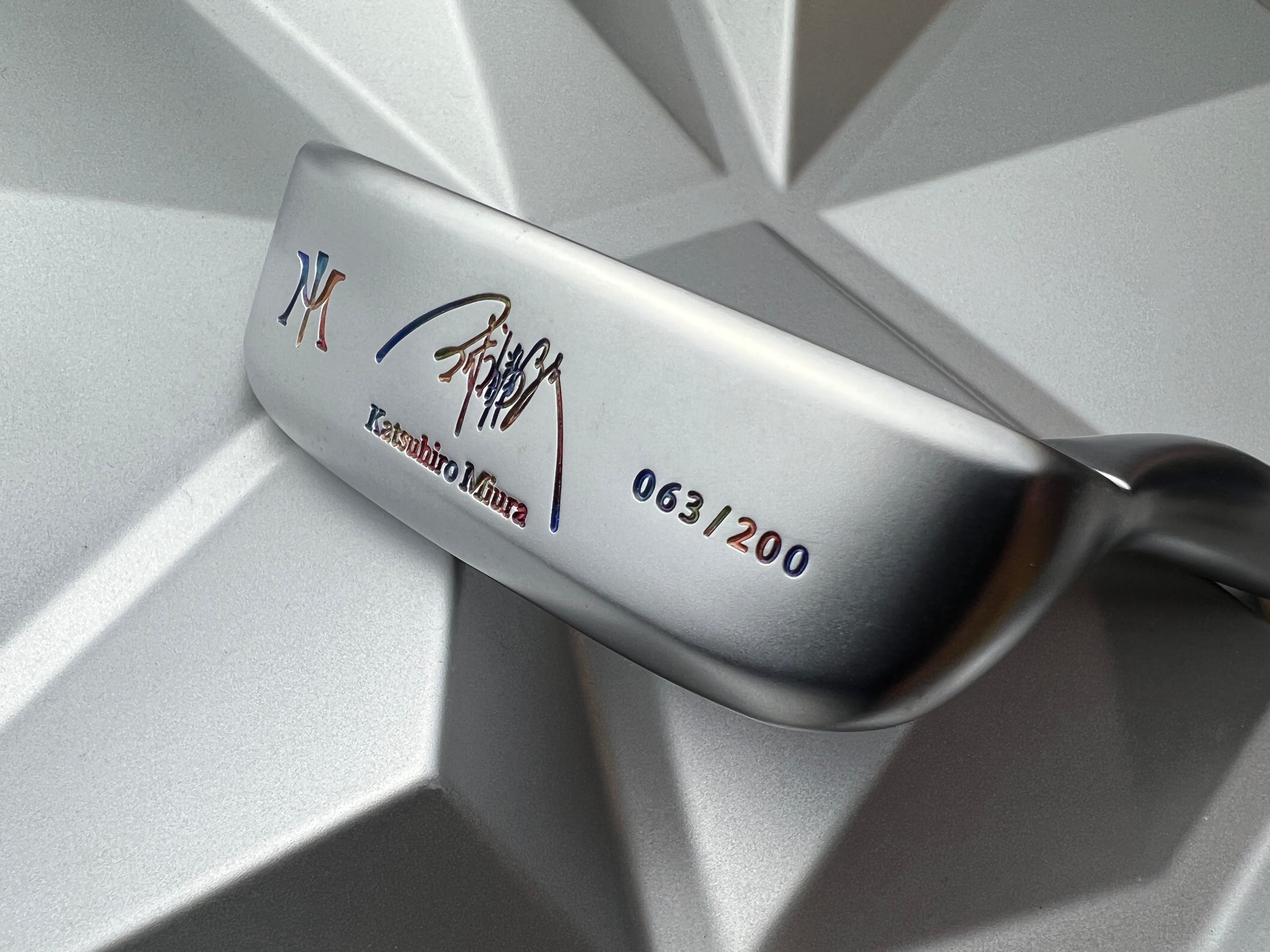 Miura Golf KM-008 #145 Katsuhiro Edition Chromatic Limited White Chrome Putter 1 of 200