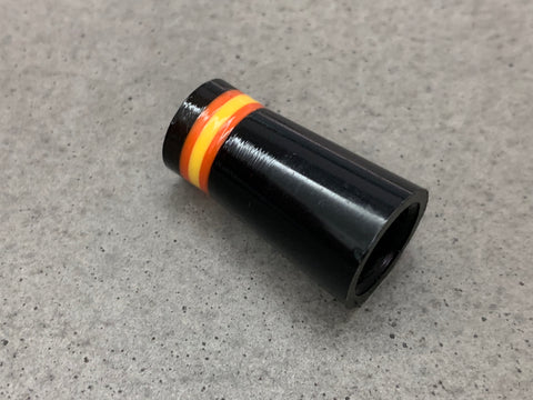 Flat-Top 12 Ferrules Black With Orange and Yellow Stripes - torque golf