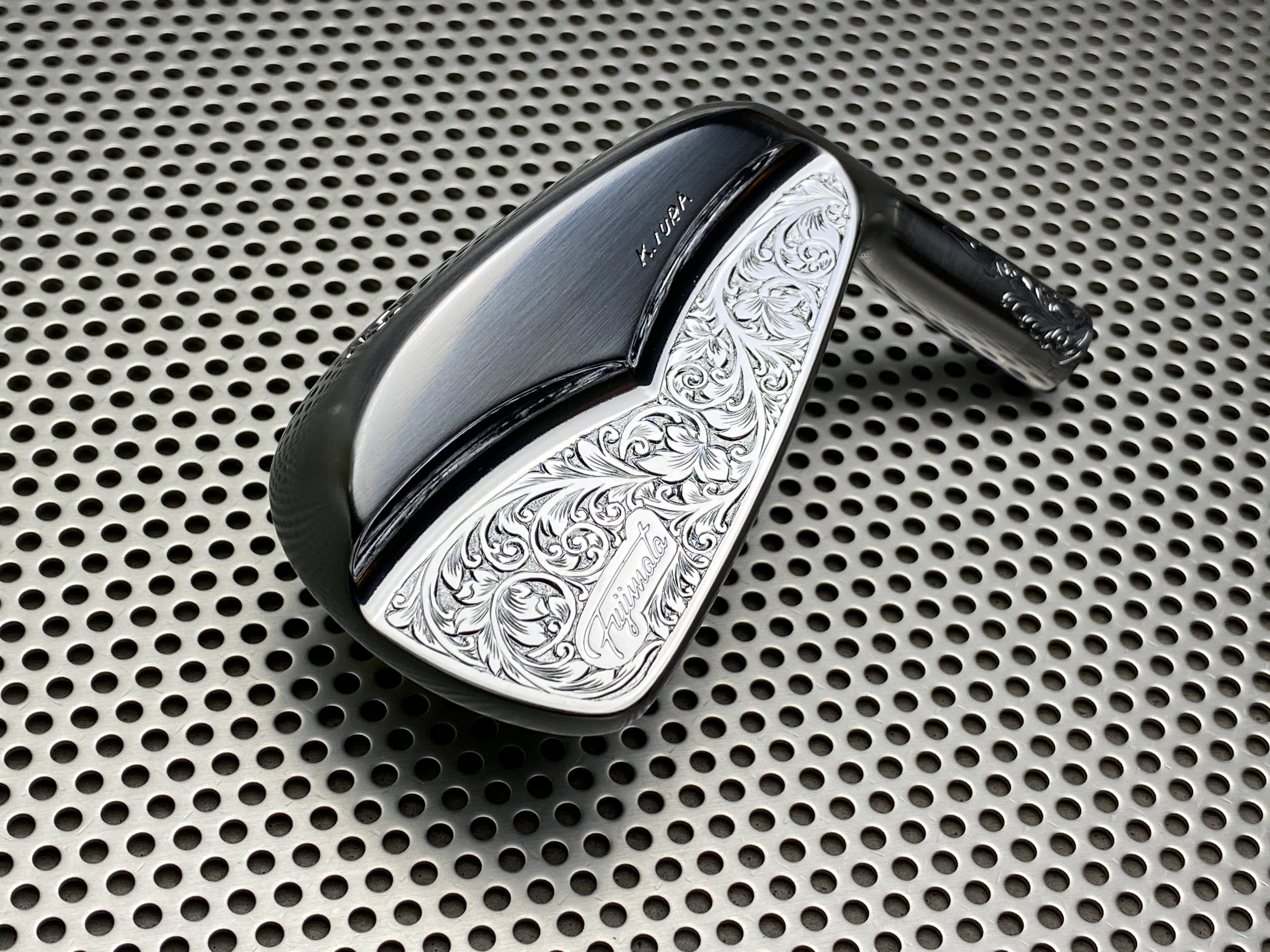 Fujimoto Golf Iron Handcrafted Signature Iura Wing Back in Satin Chrome