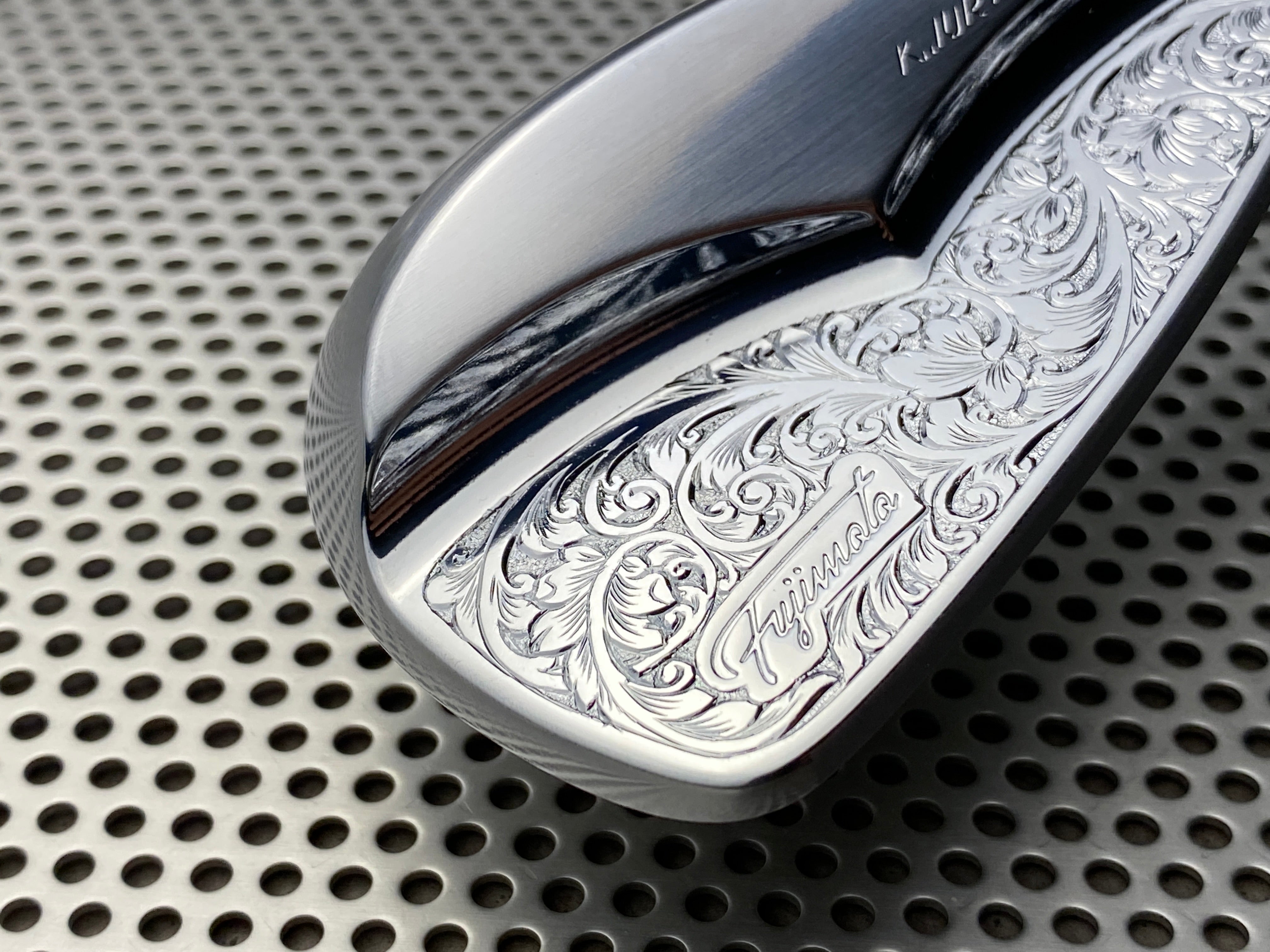 Fujimoto Golf Iron Handcrafted Signature Iura Wing Back in Satin Chrome