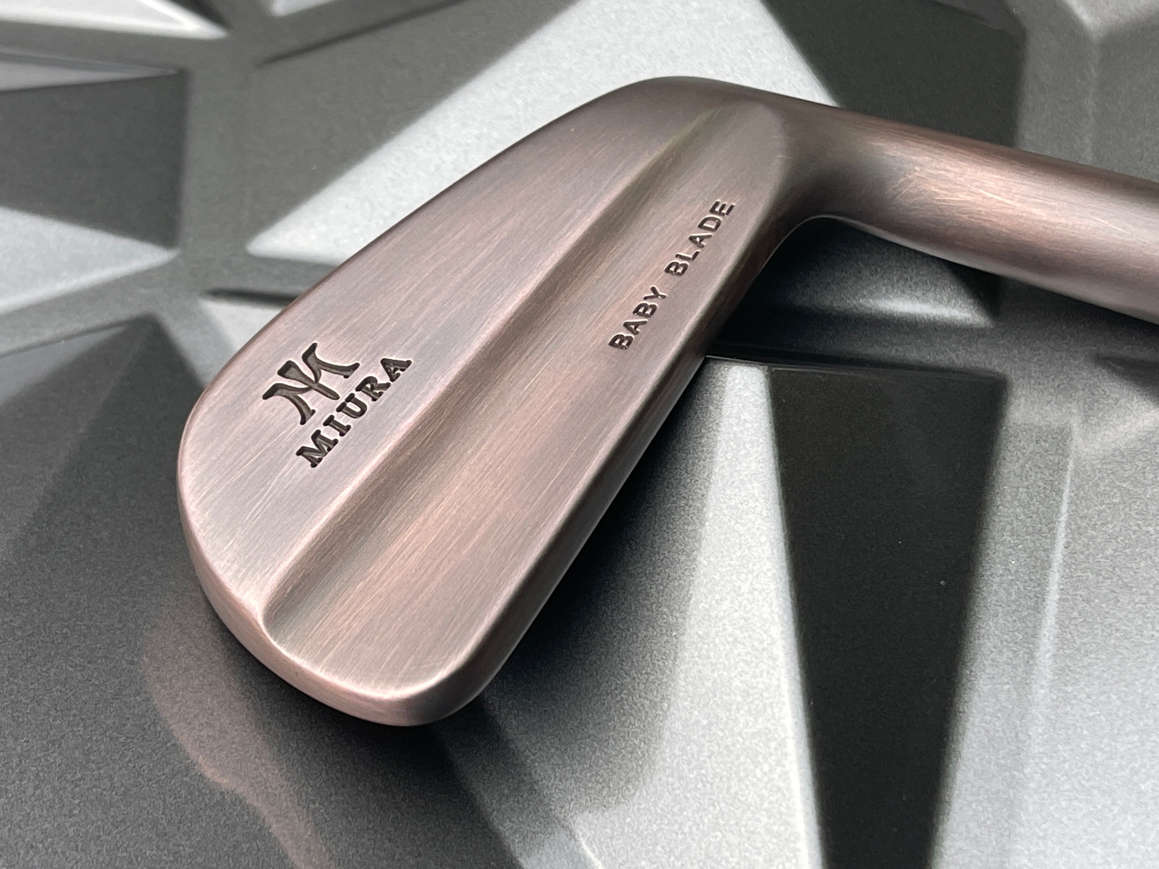 Miura Golf Irons Baby Blades 2.0 in Brushed Black Copper 3 to P