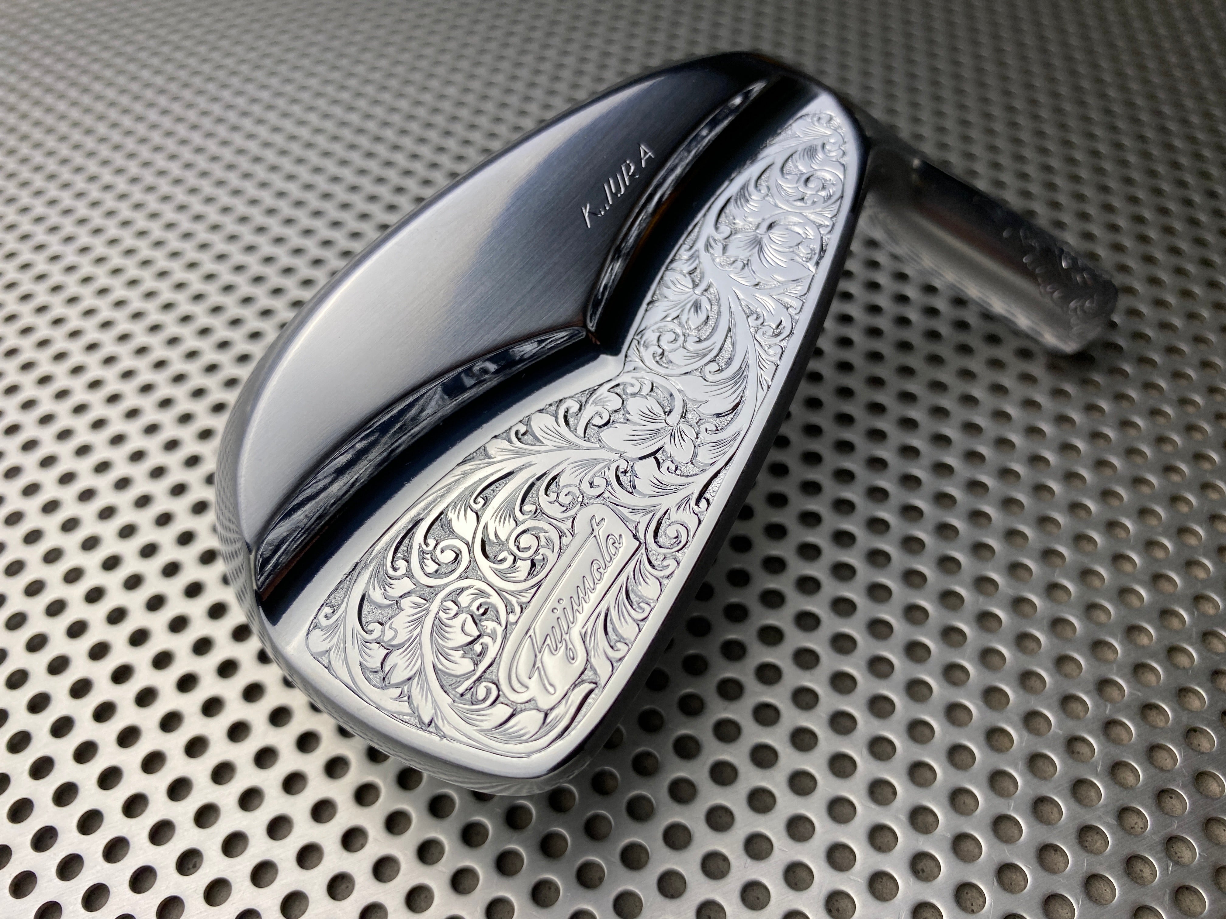 Fujimoto Golf Iron Handcrafted Signature Iura Wing Back in Satin Chrome