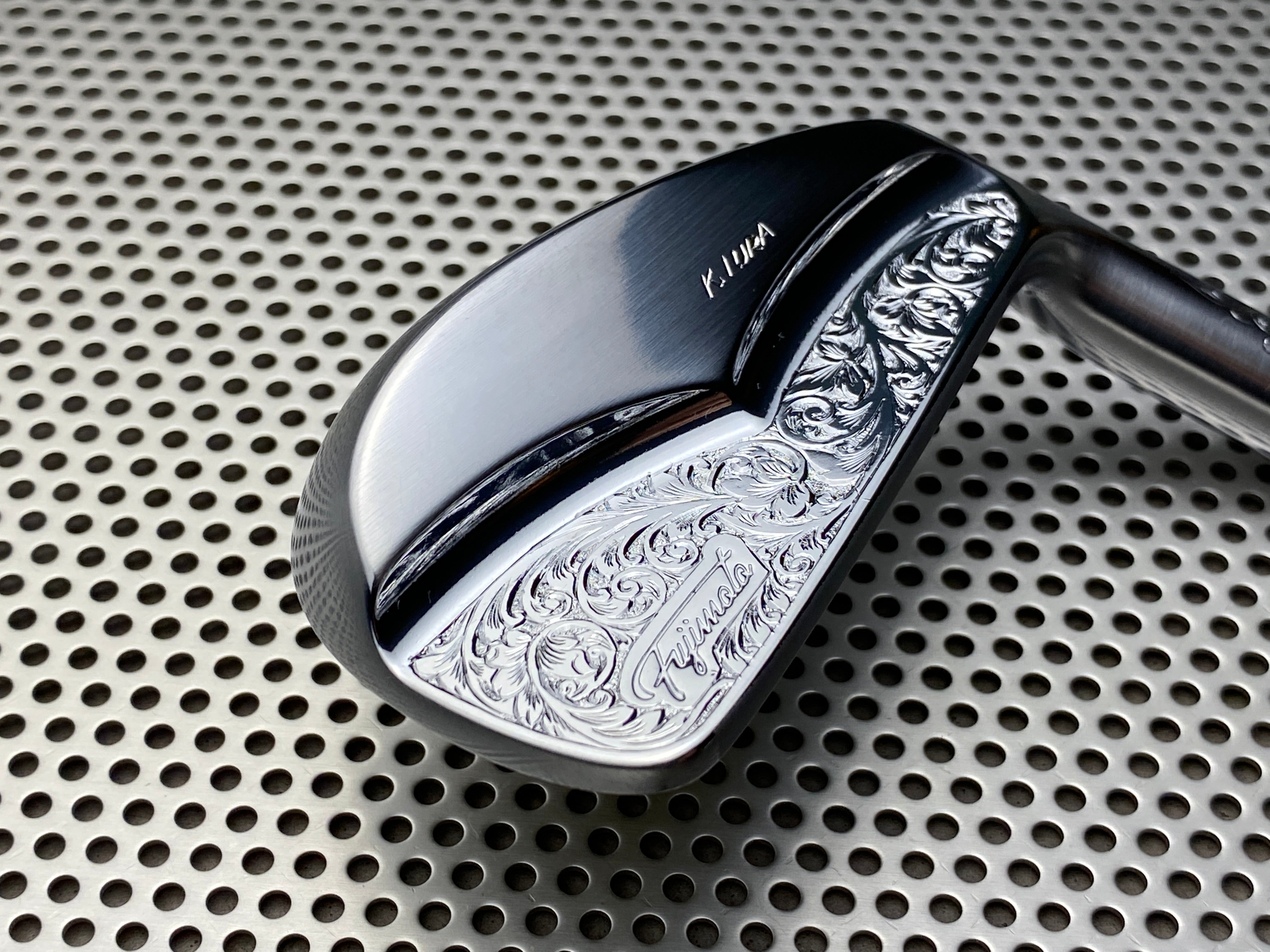 Fujimoto Golf Iron Handcrafted Signature Iura Wing Back in Satin Chrome