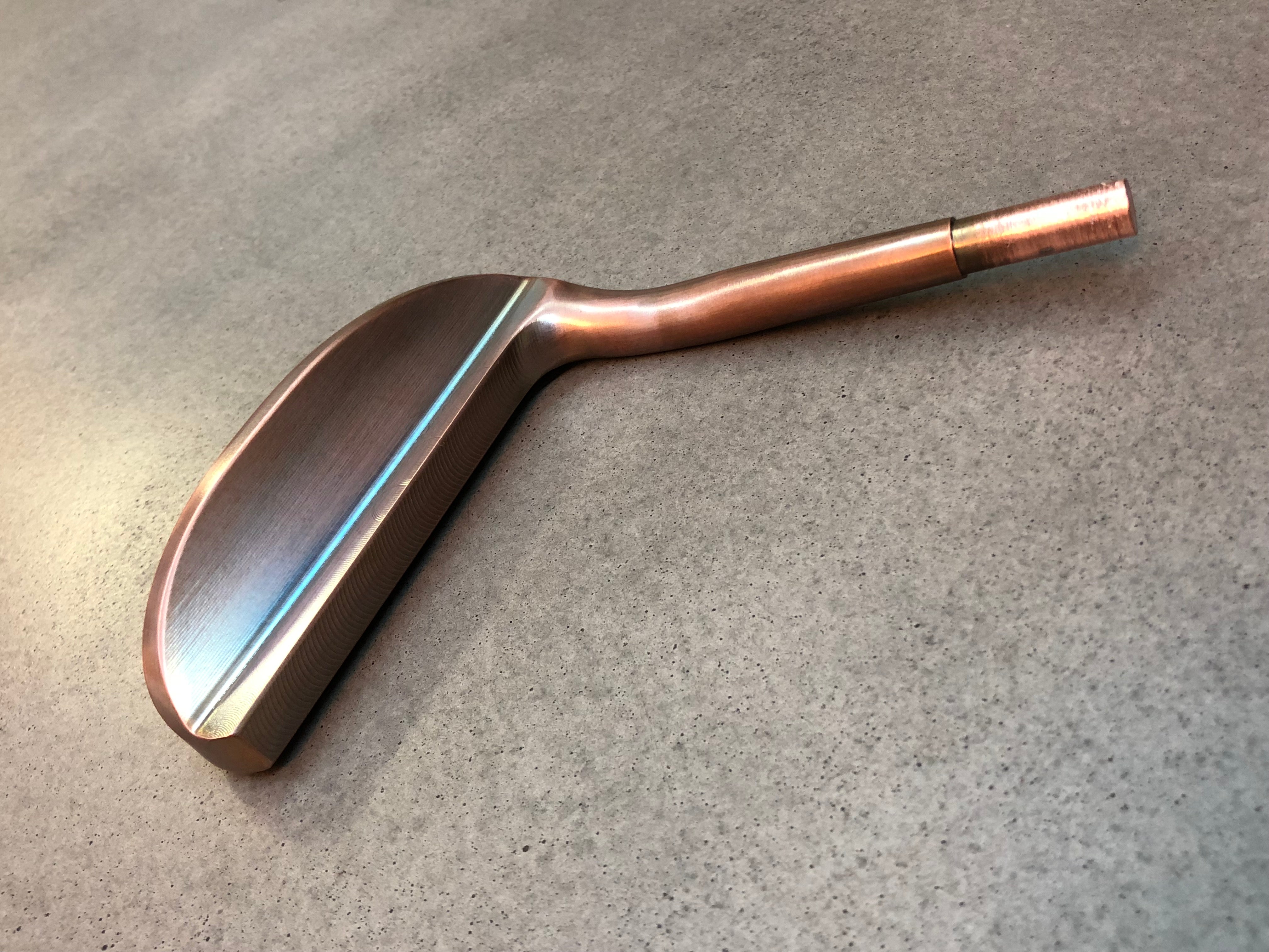 Yamada Golf Razor Burnt Copper Handmade Putter Head Only