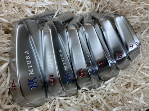 Miura Golf Irons 4 to P MB-001 Red White Blue Paint Fill - torque golf